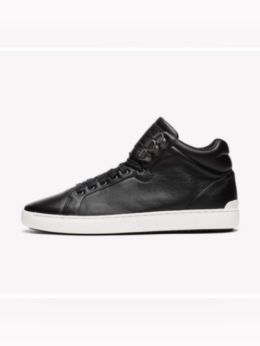 Rag & Bone Kent Black Leather High Top Sneakers Size 8.5